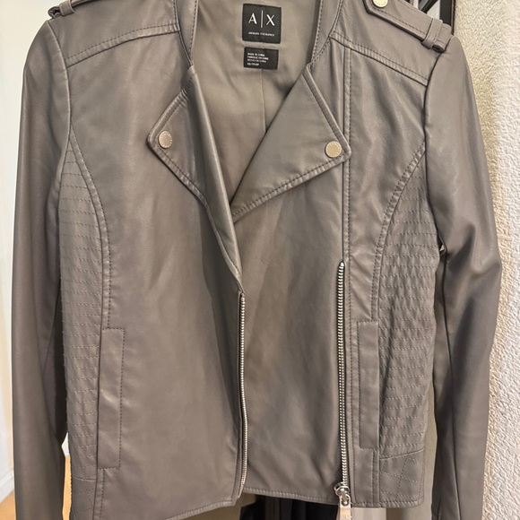 Armani Exchange moto leather jacket - Picture 4 of 8